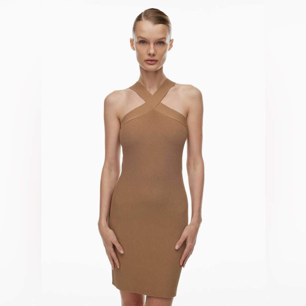 Babaton Sculpt Knit Criss Cross Dress